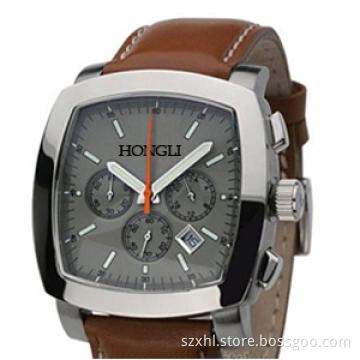 Stainless Steel Real Leather Watches
